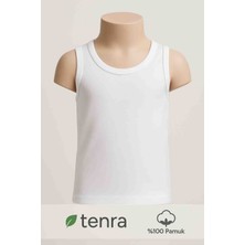 Beyaz Askılı Çocuk Atlet %100 Pamuk