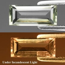 0.75CT 8.3x3.5mm Vs Baguette Natural Color Change Diaspore - Turkey Gemstone