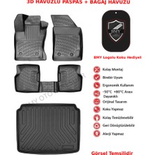 Rizline Bmw 1 Serisi F70 2024 Sonrası (Üst) 3D Araca Özel Paspas ve Bagaj Havuzu Set Bmy