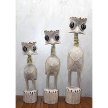 Ttt Ahşap 3'lü Deve Kuşu Seti 90 Cm