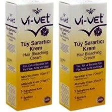 Vi-Vet Tüy Sarartıcı Krem 70 ml x 2 Tüm Cilt Tipleri İçin Özel Formül Kadın Kullanıcılar İçin