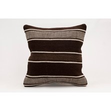 El Yapımı Kilimden Yapılmış Vintage Kırlent Kılıfı, Yün, 40X40 cm