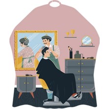 Lüx Penuar Berber Önlüğü Dijital Baskı 120X160 cm Model: 1088