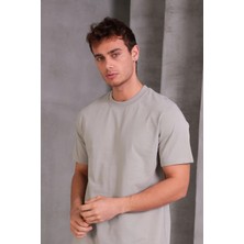 Demir Grup Erkek Relax Fit Bisiklet Yaka %100 Pamuk Rahat Kesim Basic Tişört