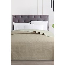 Ultrasonik Kapitoneli Doremi Çift Taraflı Çift Kişilik Yatak Örtüsü Bej