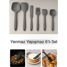 Yanmaz Yapışmaz 6’lı Mutfak Spatula Seti – Isıya Dayanıklı Silikon Kaşık Set