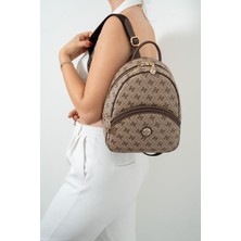 Silver & Polo Koyu Bej - Kahve SP945 Kadın Sırt Çantası