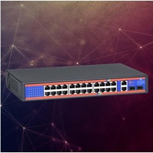 Ztech ZR-P2421FN 24+2+2 Poe Switch 350W +2 10/100/1000