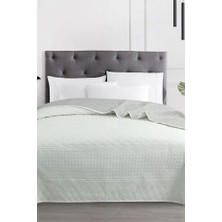 Ultrasonik Kapitoneli Doremi Çift Taraflı Tek Kişilik Yatak Örtüsü Krem