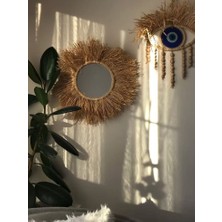 2li Nazar Boncuklu Rafya Duvar Süsü