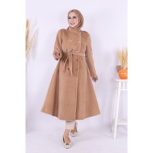 Çıt Çıt Düğme Detay Kaban 70035 Vizon