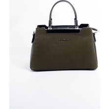 Silver & Polo Haki - Siyah SP913 Kadın El Çantası