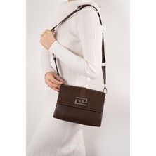 Silver & Polo Kahve SP1009 Kadın Çapraz Çanta