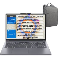Lenovo Ip Slim 3 Intel Core I7 13620H 16GB 512GB SSD 16" Wuxga IPS Windows 11 Pro Taşınabilir Bilgisayar 83K2001WTR - Lenovo Çanta WZ10