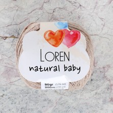 Loren Natural Baby Koyu Bej El Örgü Ipi - R085 - 33943