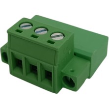 Supu 3 Kutuplu 90 Derece 5.08MM Flanşlı Baskılı Devre (Pcb) Klemens Seti (Dişi + Erkek)