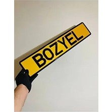 Hy Aksesuar Sarı Dekor Plaka Aksesuar Metal Yüzeyle Özel Tasarım