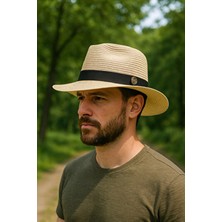 Lagranze Hasır Şerit Detay Günlük Erkek Kovboy Şapka