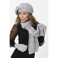 Kadın Atkı Bere Eldiven Set