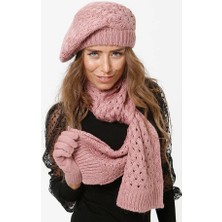 Kadın Atkı Bere Eldiven Set