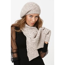 Kadın Atkı Bere Eldiven Set