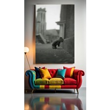 Özkacar Group Yıkık Oyuncak Ayı Ev Duvar Salon Güzellik Salonu Ofis Dükkan Dekarasyon Kanvas Tablo