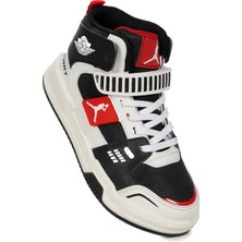 Kiko Kids Carla Bağcıklı Basketbol Erkek Çocuk Spor Ayakkabı Siyah - Kırmızı