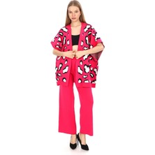 Leopar Desenli Triko Takım