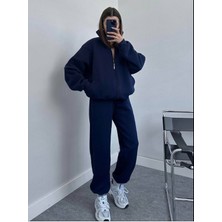 3 Iplik Şardonlu Yarasa Kollu Eşofman Takımı