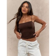 Kadın Ip Askılı Örme Body Bluz