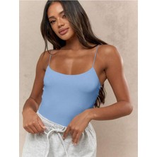 Kadın Ip Askılı Örme Body Bluz
