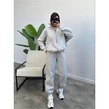 3 Iplik Şardonlu Yarasa Kollu Eşofman Takımı