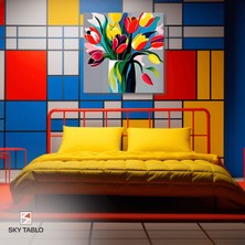 Ritmik Laleler Kanvas Tablo Modern Duvar Tablosu Ev Dekoru Ev Hediyesi