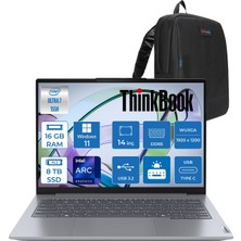 Lenovo Thinkbook 14 G7 Iml Intel Ultra 7 155H 16GB Ddr5 8tb(4+4) SSD Intel® Aı Boost 14" Wuxga 300NITS IPS Windows 11 Pro Taşınabilir Bilgisayar 21MR0050TR8TBP05 + Zetta Çanta