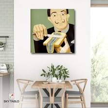 Saatli Ekmek Kanvas Tablo Modern Duvar Tablosu Ev Dekoru Ev Hediyesi