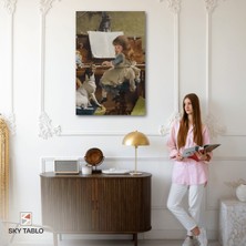 Piyanonun Sessiz Dinleyicisi Kanvas Tablo Modern Duvar Tablosu Ev Dekoru Ev Hediyesi