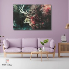 Sisler Içinde Geyik Kanvas Tablo Modern Duvar Tablosu Ev Dekoru Ev Hediyesi