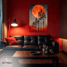 Kanlı Ayın Gölgesinde Kanvas Tablo Modern Duvar Tablosu Ev Dekoru Ev Hediyesi