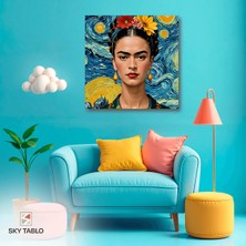 Yıldızların Altında Frida Kanvas Tablo Modern Duvar Tablosu Ev Dekoru Ev Hediyesi