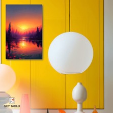 Morun Içinde Günbatımı Kanvas Tablo Modern Duvar Tablosu Ev Dekoru Ev Hediyesi