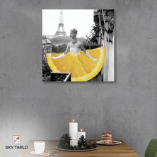 Limonlu Paris Kanvas Tablo Modern Duvar Tablosu Ev Dekoru Ev Hediyesi