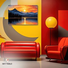 Iki Kişilik Günbatımı Kanvas Tablo Modern Duvar Tablosu Ev Dekoru Ev Hediyesi