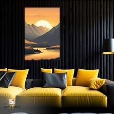 Dağların Kucağında Kanvas Tablo Modern Duvar Tablosu Ev Dekoru Ev Hediyesi