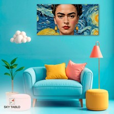 Yıldızların Altında Frida Kanvas Tablo Modern Duvar Tablosu Ev Dekoru Ev Hediyesi