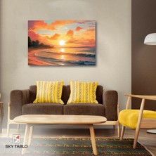 Ufka Dökülen Işık Kanvas Tablo Modern Duvar Tablosu Ev Dekoru Ev Hediyesi