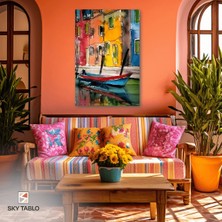 Suya Yansıyan Renkler Kanvas Tablo Modern Duvar Tablosu Ev Dekoru Ev Hediyesi