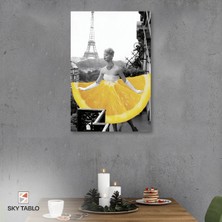 Limonlu Paris Kanvas Tablo Modern Duvar Tablosu Ev Dekoru Ev Hediyesi