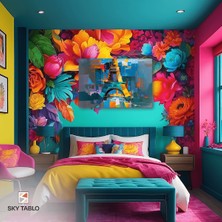 Paris’in Renkli Rüyası Kanvas Tablo Modern Duvar Tablosu Ev Dekoru Ev Hediyesi