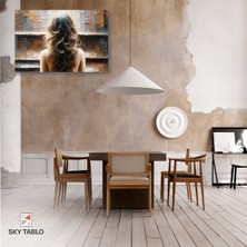 Melodinin Arkası Kanvas Tablo Modern Duvar Tablosu Ev Dekoru Ev Hediyesi