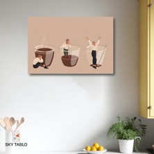 Kafeinle Diriliş Kanvas Tablo Modern Duvar Tablosu Ev Dekoru Ev Hediyesi